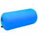Rulou de gimnastică gonflabil cu pompă, albastru, 120x90 cm PVC , 1 - homenest.ro