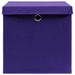 Cutii depozitare cu capace, 10 buc., violet, 28x28x28 cm , 3 - homenest.ro