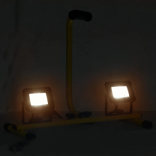 Proiector cu LED și mâner, 2x10 W, alb cald , 1 - homenest.ro