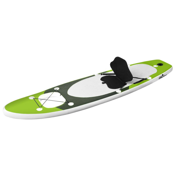 Set placă paddleboarding gonflabilă, verde, 300x76x10 cm , 2 - homenest.ro