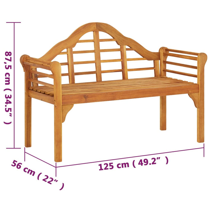 Bancă de grădină, 125 cm, lemn masiv de acacia , 7 - homenest.ro