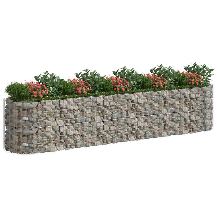 Strat înălțat gabion, 500x100x100 cm, fier galvanizat , 3 - homenest.ro