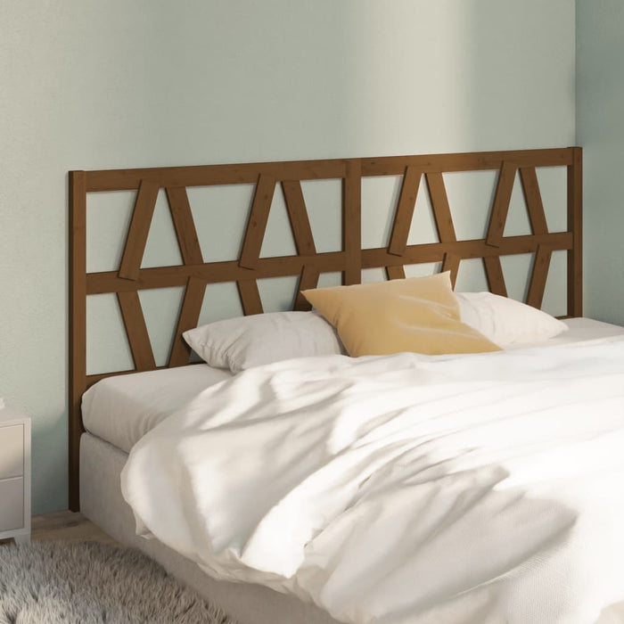 Tăblie de pat, maro miere, 206x4x100 cm, lemn masiv de pin , 4 - homenest.ro