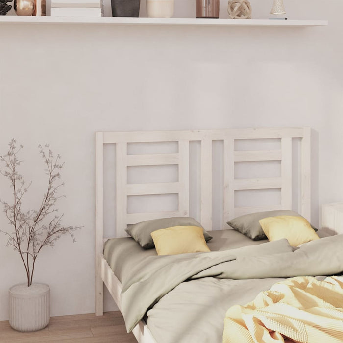Tăblie de pat, alb, 126x4x100 cm, lemn masiv de pin , 1 - homenest.ro