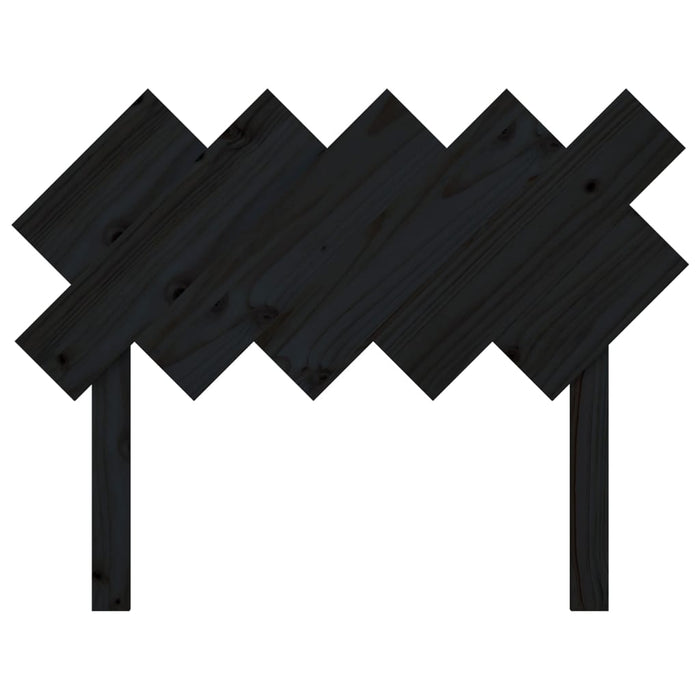 Tăblie de pat, negru, 104x3x80,5 cm, lemn masiv de pin , 4 - homenest.ro