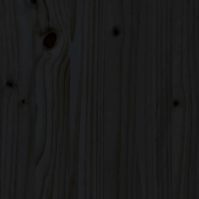 Tăblie de pat, negru, 104x3x80,5 cm, lemn masiv de pin , 5 - homenest.ro
