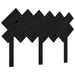 Tăblie de pat, negru, 122,5x3x80,5 cm, lemn masiv de pin , 2 - homenest.ro