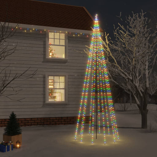 Brad de Crăciun cu țăruș, 732 LED-uri, multicolor, 500 cm , 1 - homenest.ro