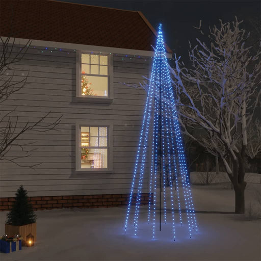 Brad de Crăciun cu țăruș, 732 LED-uri, albastru, 500 cm , 1 - homenest.ro