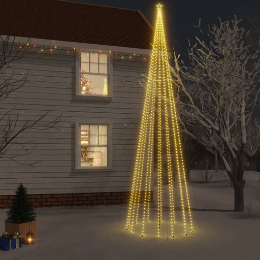 Brad de Crăciun cu țăruș, 1134 LED-uri, alb cald, 800 cm , 1 - homenest.ro