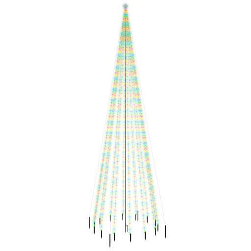 Brad de Crăciun cu țăruș, 1134 LED-uri, multicolor, 800 cm , 2 - homenest.ro