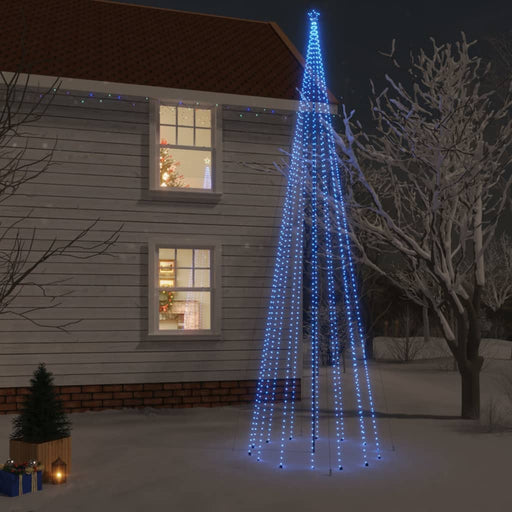 Brad de Crăciun cu țăruș, 1134 LED-uri, albastru, 800 cm , 1 - homenest.ro