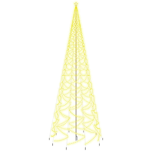 Brad de Crăciun cu țăruș, 3000 LED-uri, alb cald, 800 cm , 2 - homenest.ro