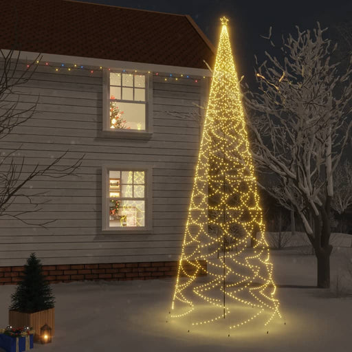 Brad de Crăciun cu țăruș, 3000 LED-uri, alb cald, 800 cm , 1 - homenest.ro