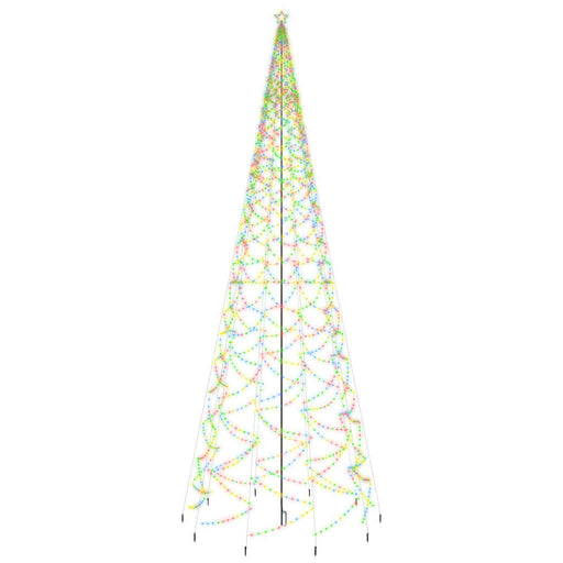 Brad de Crăciun cu țăruș, 3000 LED-uri, multicolor, 800 cm , 2 - homenest.ro