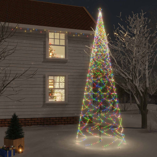 Brad de Crăciun cu țăruș, 3000 LED-uri, multicolor, 800 cm , 1 - homenest.ro