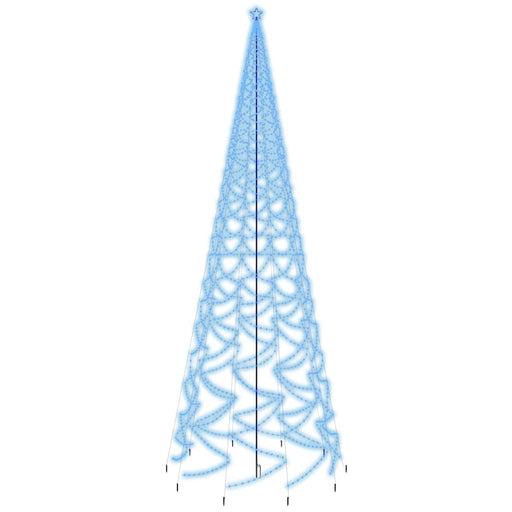 Brad de Crăciun cu țăruș, 3000 LED-uri, albastru, 800 cm , 2 - homenest.ro