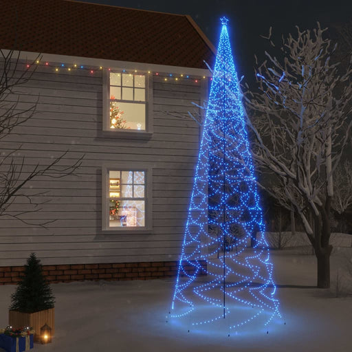 Brad de Crăciun cu țăruș, 3000 LED-uri, albastru, 800 cm , 1 - homenest.ro