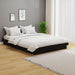 Cadru de pat mic dublu 4FT, negru, 120x190 cm, lemn masiv , 1 - homenest.ro