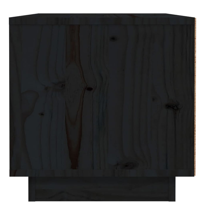 Noptieră, negru, 40x34x35 cm, lemn masiv de pin , 6 - homenest.ro