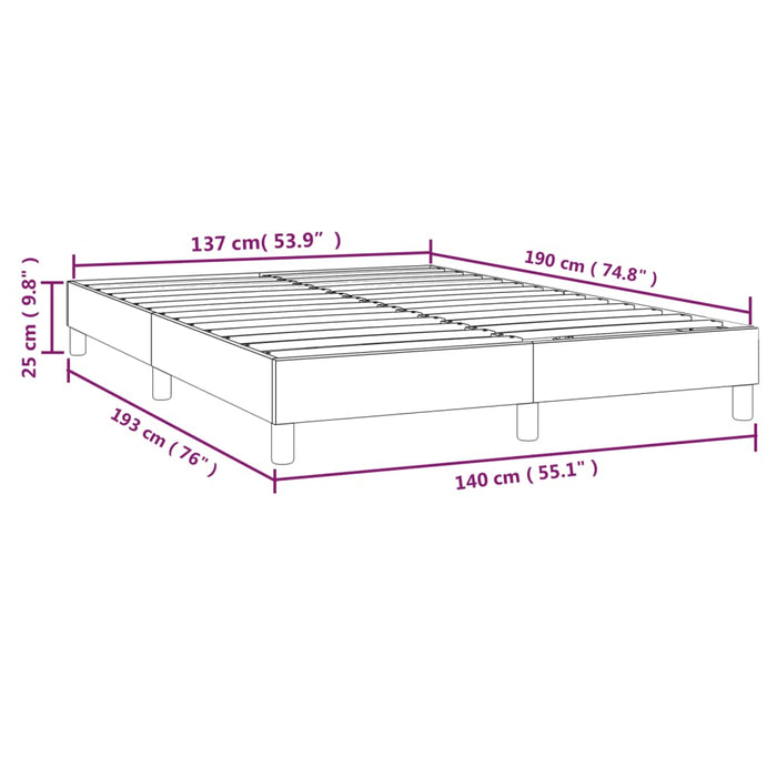 Cadru de pat box spring, verde închis, 140x190 cm, catifea , 9 - homenest.ro