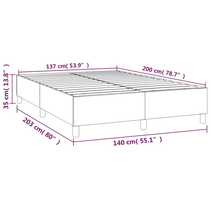 Cadru de pat box spring, albastru închis, 140x200 cm, catifea , 9 - homenest.ro