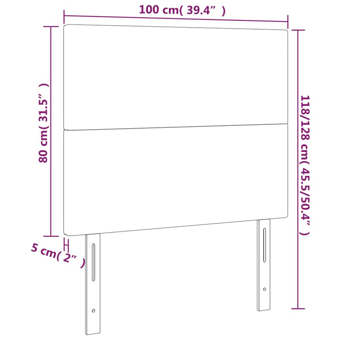 Tăblii de pat, 2 buc, negru, 100x5x78/88 cm, catifea , 8 - homenest.ro