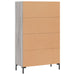 Dulap gri Sonoma 69,5x31x115 cm, lemn prelucrat , 8 - homenest.ro