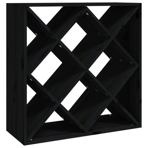 Dulap de vinuri, negru, 62x25x62 cm, lemn masiv de pin , 2 - homenest.ro