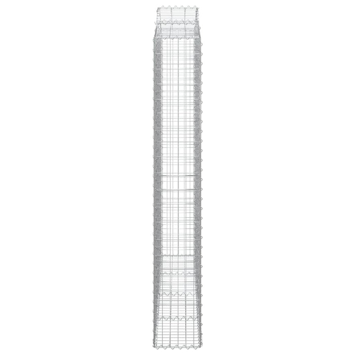 Coș gabion arcuit 200x30x200/220 cm fier galvanizat , 4 - homenest.ro