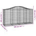 Coș gabion arcuit 200x50x100/120 cm fier galvanizat , 5 - homenest.ro