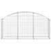 Coș gabion arcuit, 150x30x60/80 cm, fier galvanizat , 3 - homenest.ro