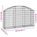 Coș gabion arcuit, 150x30x80/100 cm, fier galvanizat , 5 - homenest.ro