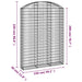 Coș gabion arcuit, 150x30x200/220 cm, fier galvanizat , 5 - homenest.ro