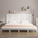 Tăblie de pat pentru perete, alb, 166x3x91,5 cm, lemn masiv pin , 3 - homenest.ro