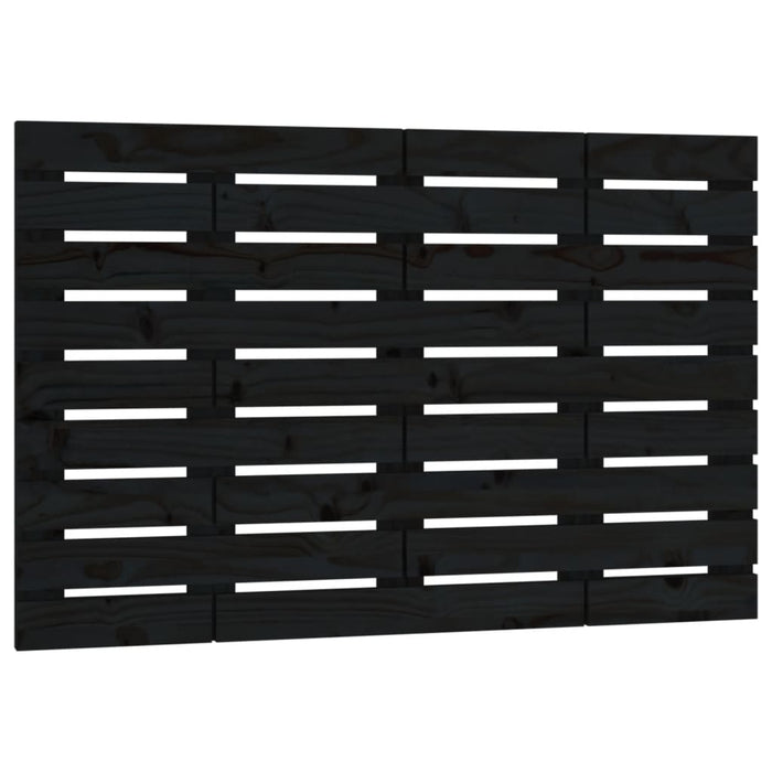 Tăblie de pat pentru perete, negru, 96x3x63 cm, lemn masiv pin , 2 - homenest.ro