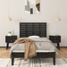 Tăblie de pat pentru perete, negru, 96x3x63 cm, lemn masiv pin , 3 - homenest.ro