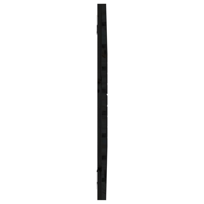 Tăblie de pat pentru perete, negru, 96x3x63 cm, lemn masiv pin , 5 - homenest.ro