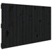 Tăblie de pat pentru perete, negru, 108x3x60 cm, lemn masiv pin , 2 - homenest.ro