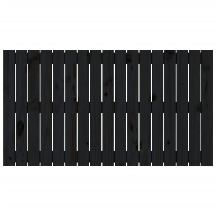Tăblie de pat pentru perete, negru, 108x3x60 cm, lemn masiv pin , 4 - homenest.ro