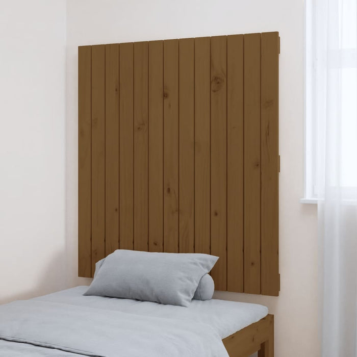 Tăblie de pat pentru perete, maro miere, 82,5x3x90 cm, lemn pin , 3 - homenest.ro