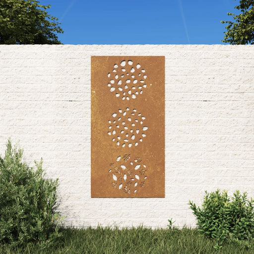 Decorație perete de grădină 105x55 cm design frunze oțel Corten , 1 - homenest.ro