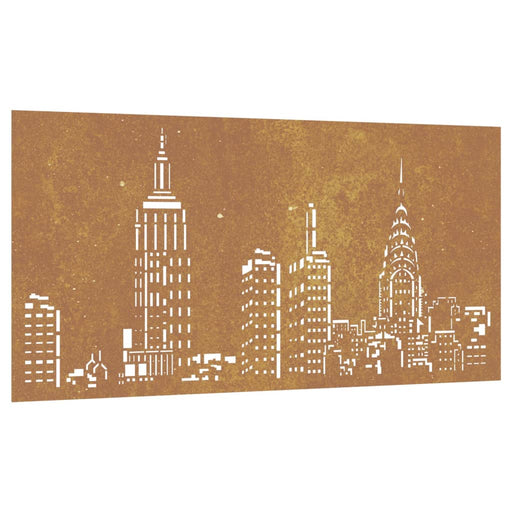 Decor perete de grădină 105x55 cm design orizont oțel Corten , 2 - homenest.ro