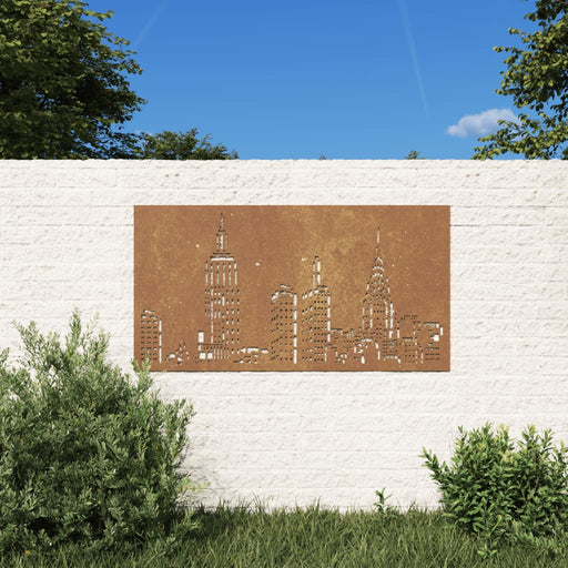 Decor perete de grădină 105x55 cm design orizont oțel Corten , 1 - homenest.ro