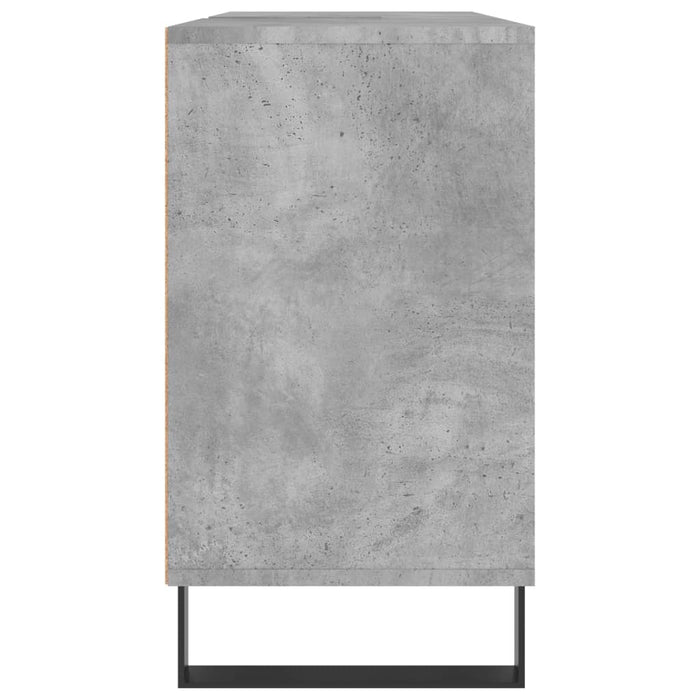 Dulap pentru baie, gri beton, 80x33x60 cm, lemn compozit , 7 - homenest.ro