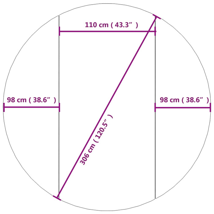 Acoperire geotextil piscină, gri deschis, Ø306 cm, poliester , 7 - homenest.ro