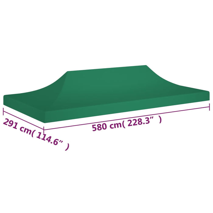 Acoperiș pentru cort de petrecere, verde, 6 x 3 m, 270 g/m² , 6 - homenest.ro