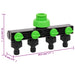 Adaptor pentru robinet 4 căi verde/negru 19,5x6x11 cm ABS și PP , 6 - homenest.ro