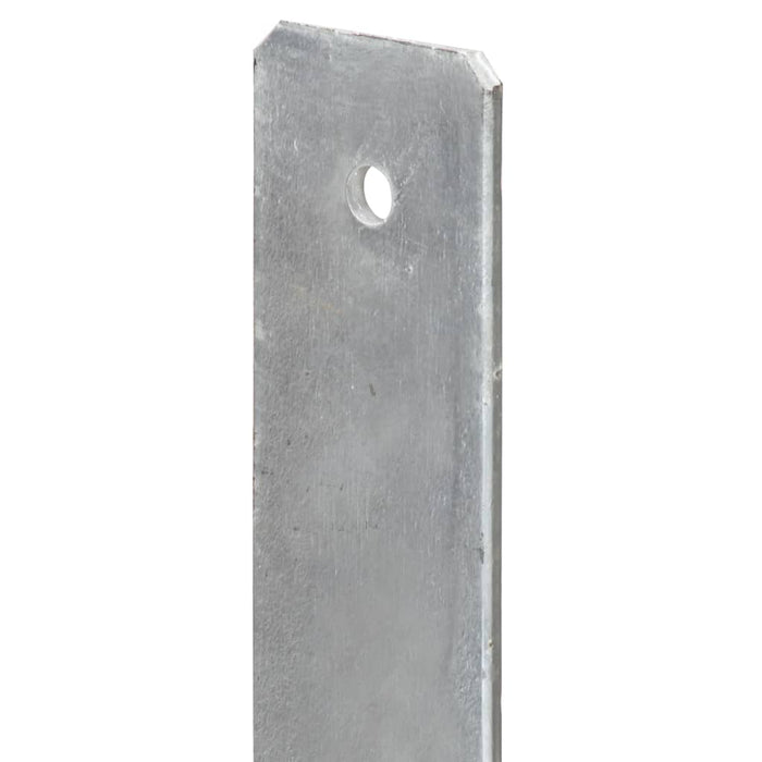 Ancore de gard, 6 buc., argintiu, 12x6x60 cm, oțel galvanizat , 5 - homenest.ro