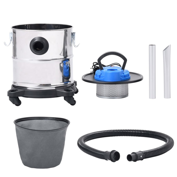 Aspirator de cenușă filtru HEPA, 1200 W, 20 L, oțel inoxidabil , 2 - homenest.ro